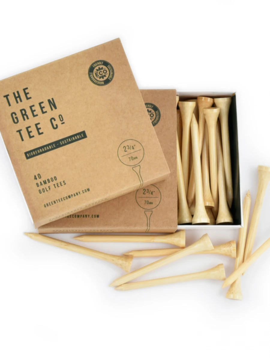 Green Tee - Bamboo 2 3/4 Natural Tees 40 Pack